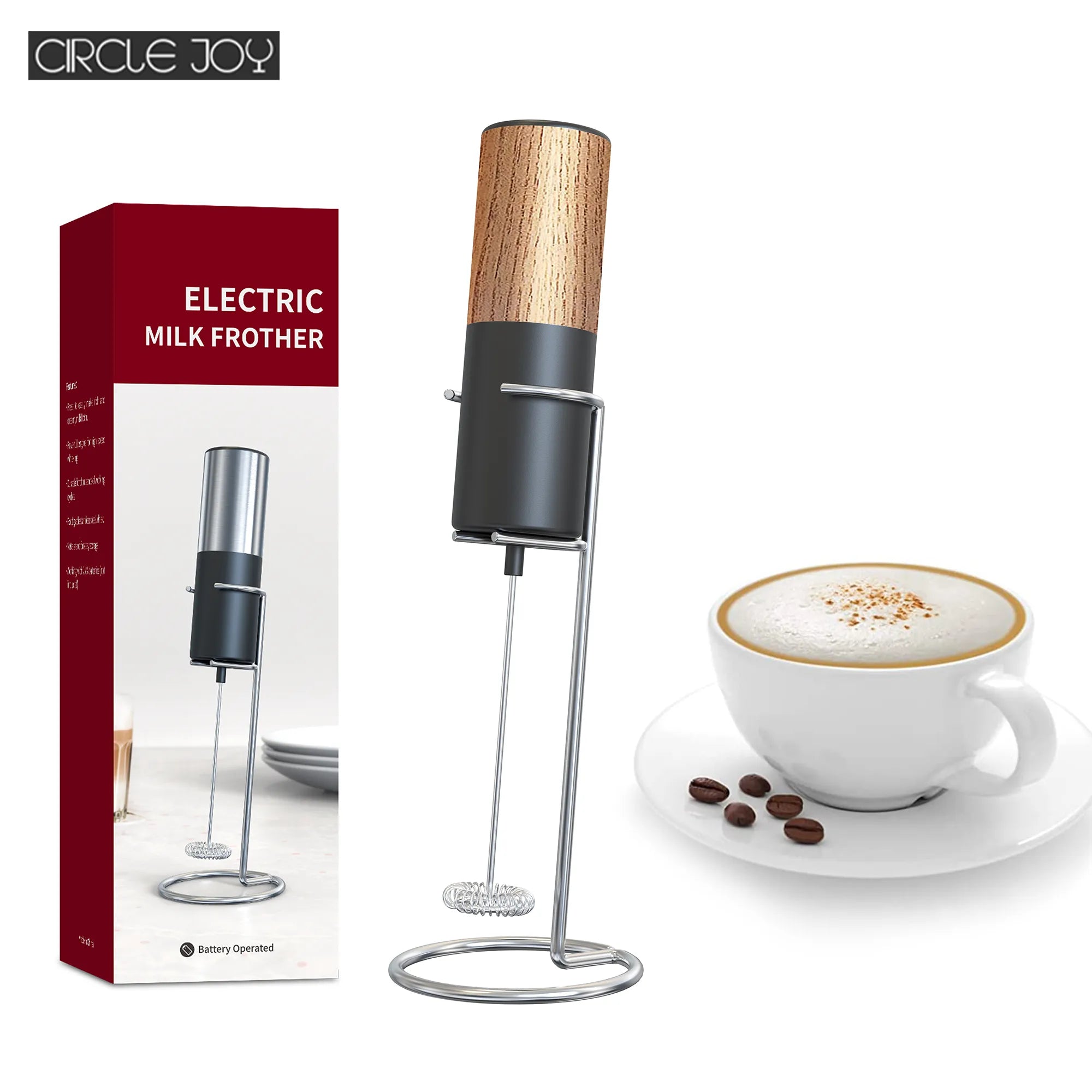 Circle joy Electric Chocolate Cappuccino Stirrer Portable Blender