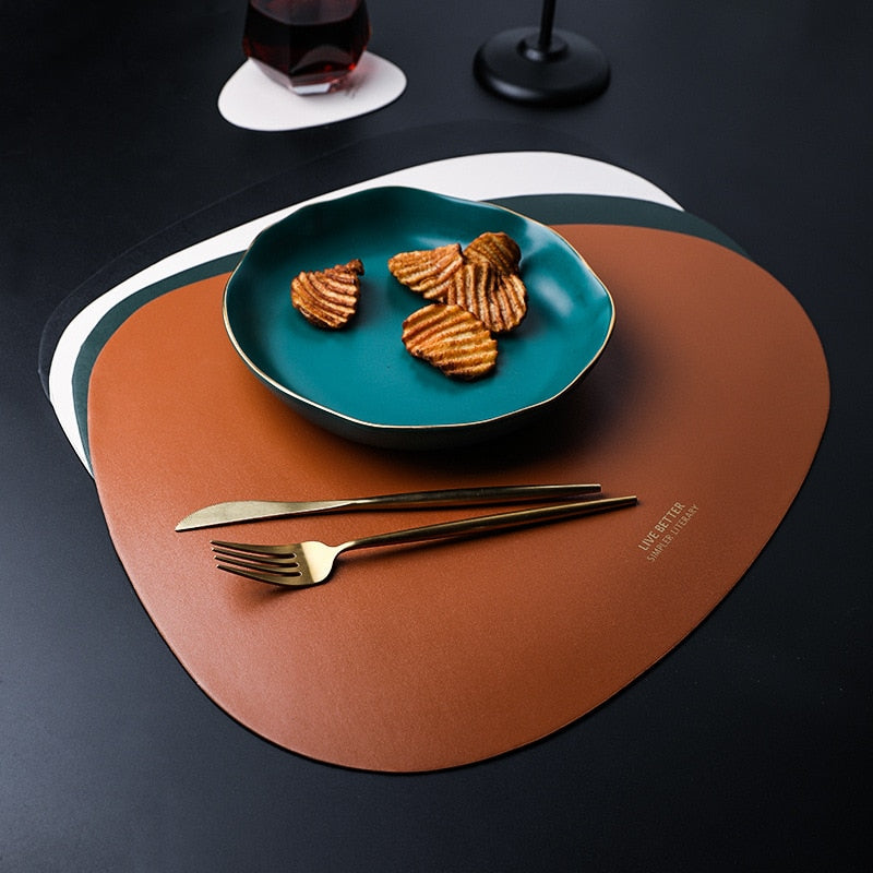 Decorative Leather Table Mat Home Decoration